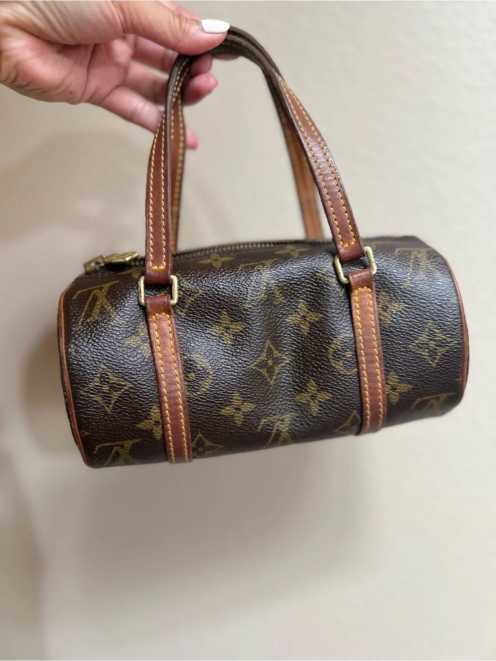 Louis Vuitton Papillon Monogram Mini Barrel Bag in Brown and Tan